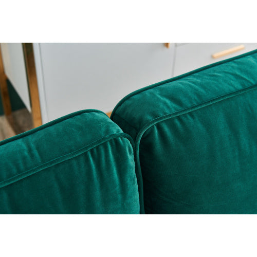 Modern Emerald Velvet Fabric Sofa