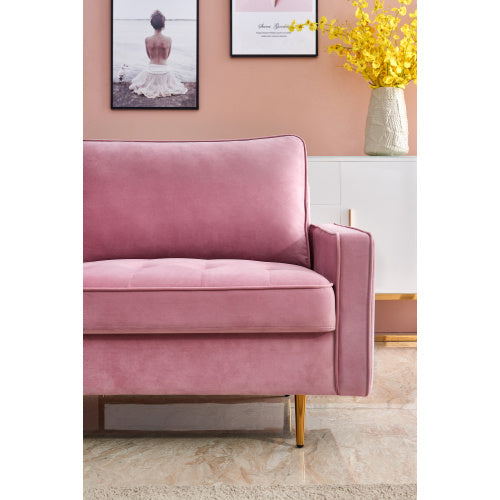 Modern Pink Velvet Sofa