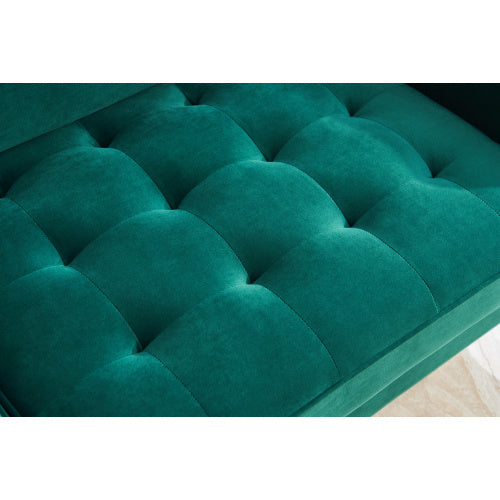 Modern Emerald Velvet Fabric Sofa