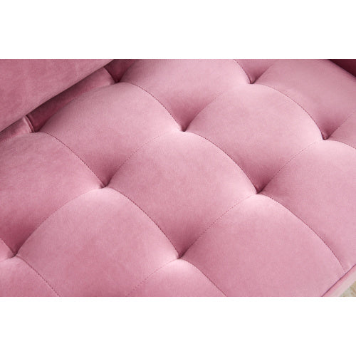 Modern Pink Velvet Sofa