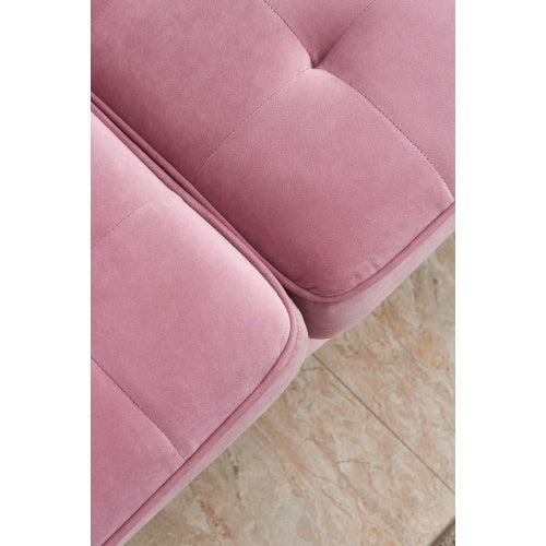 Modern Pink Velvet Sofa
