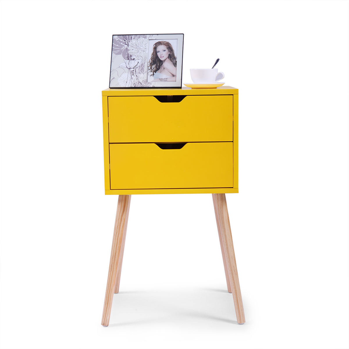 Modern Wooden Nightstand Set