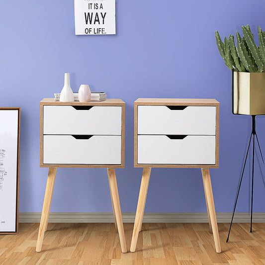 Modern Wooden Nightstand Set