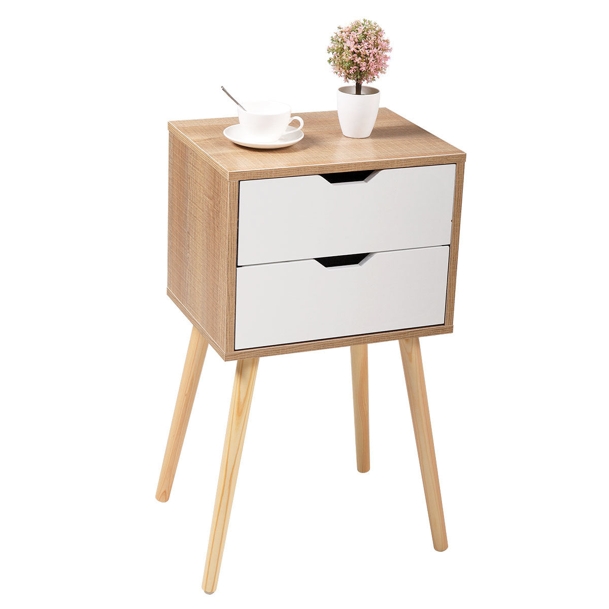 Modern Wooden Nightstand Set