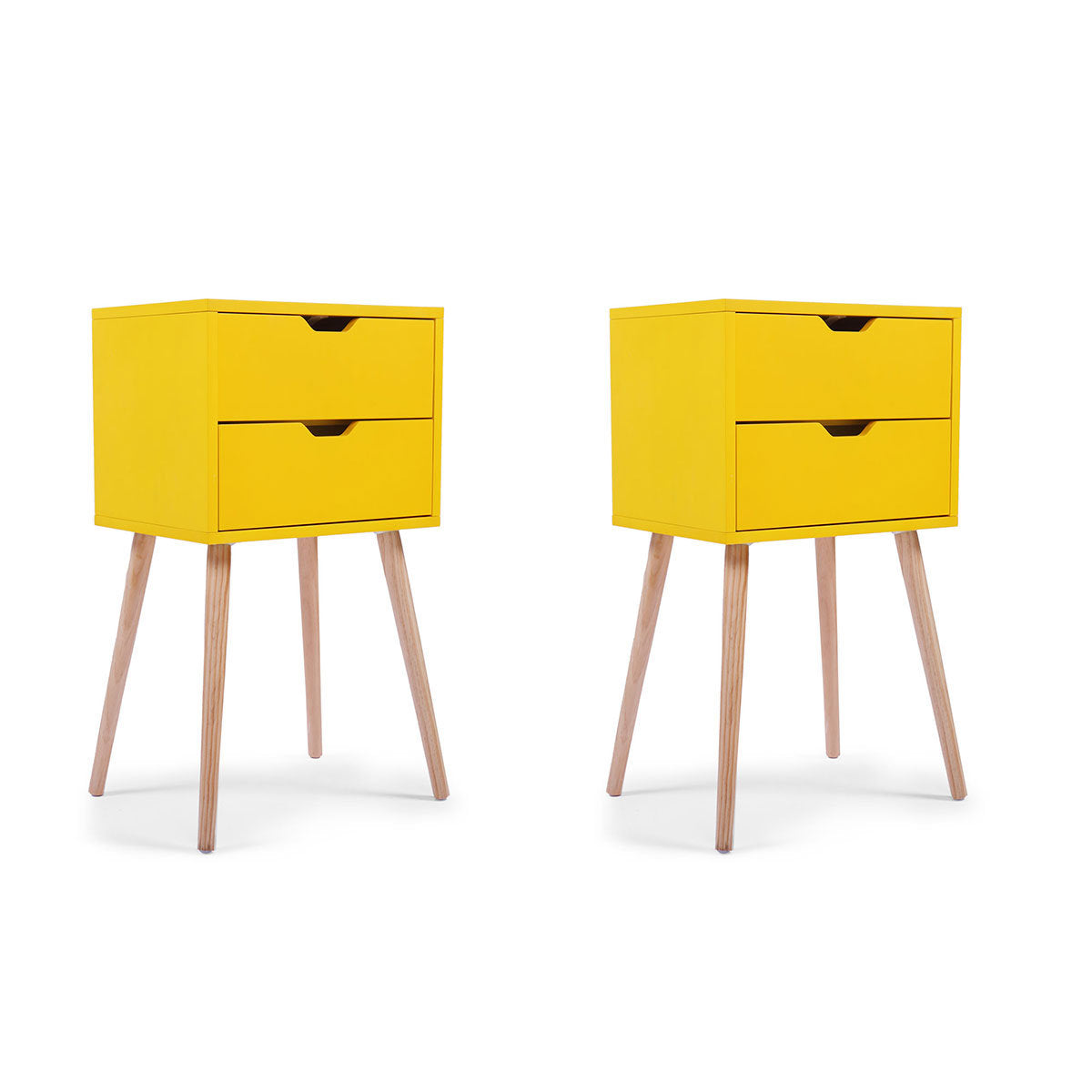 Modern Wooden Nightstand Set