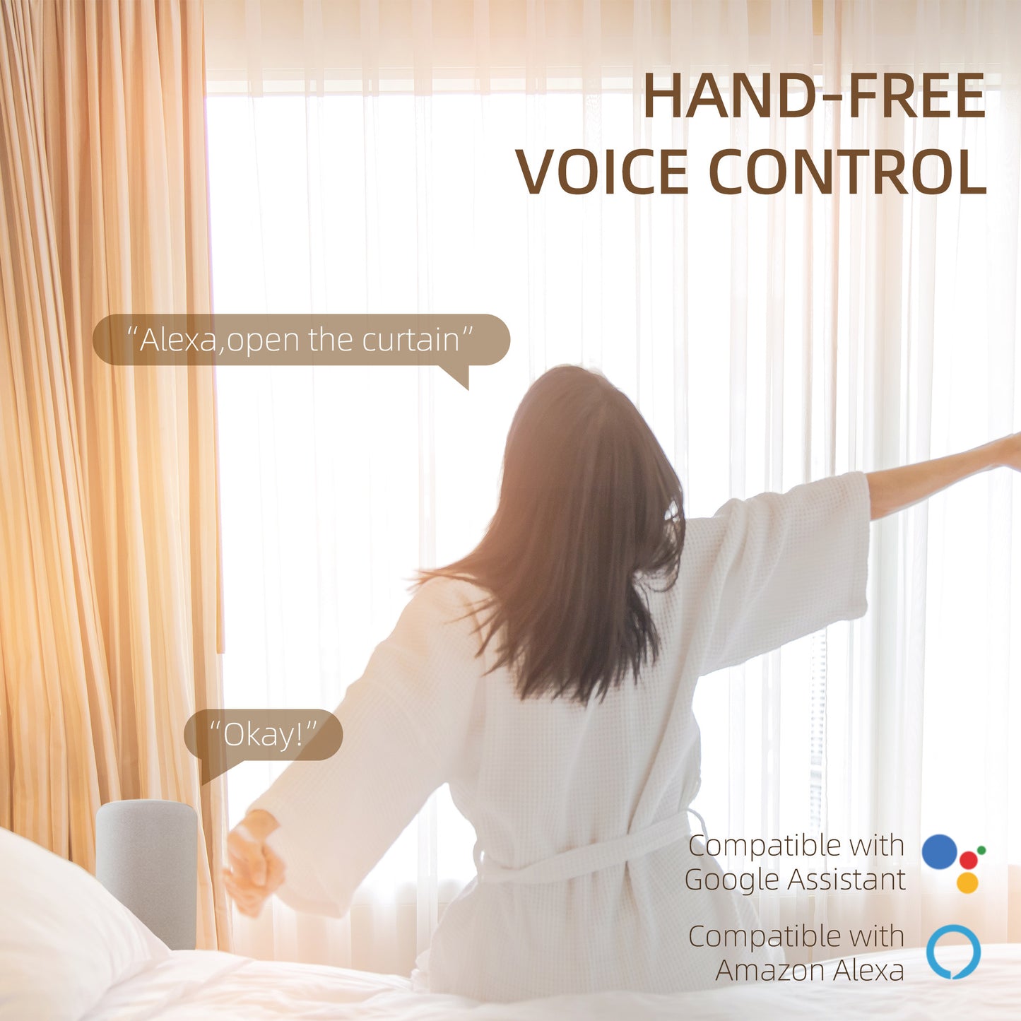 Automatic Smart Curtain System with Adjustable Track