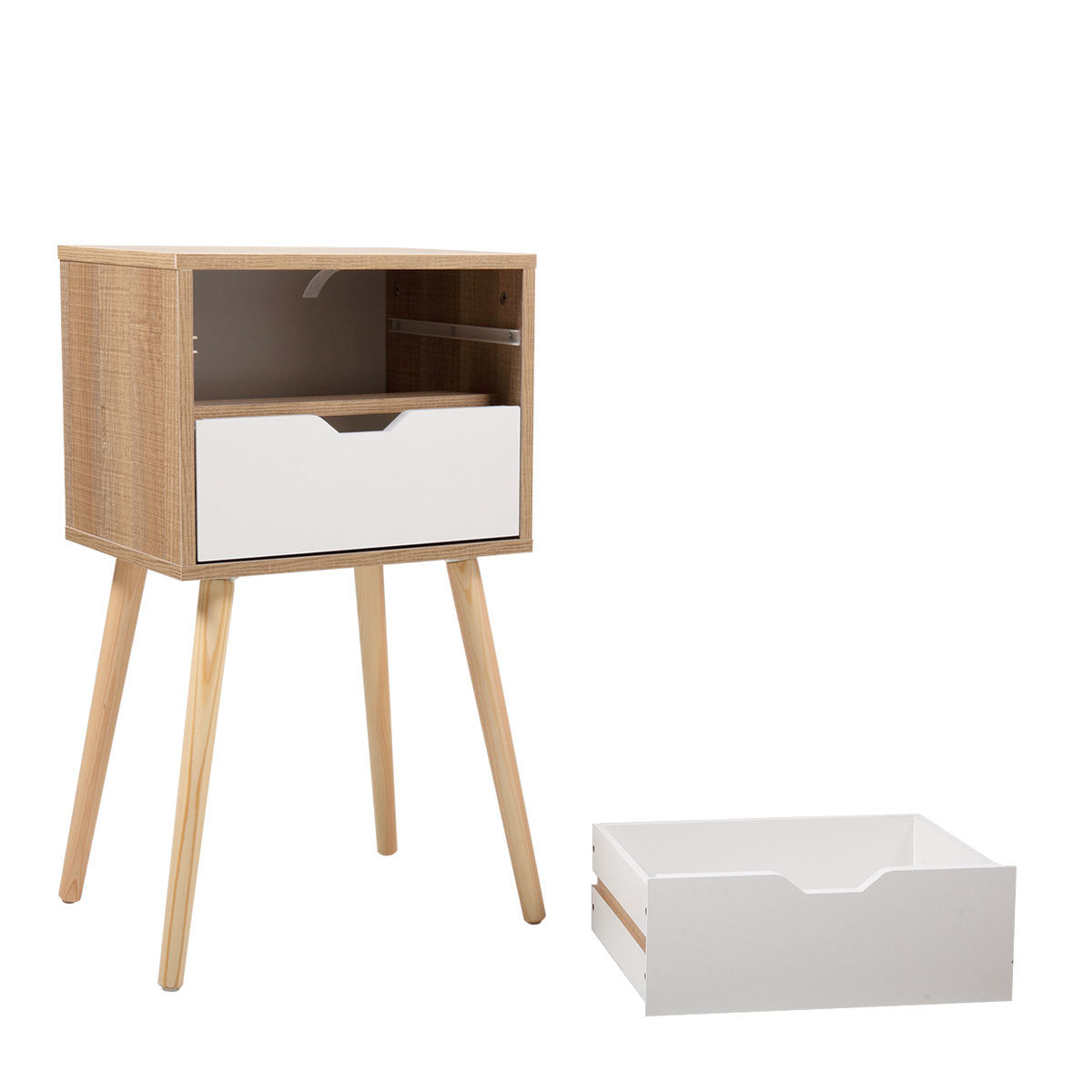 Modern Wooden Nightstand Set