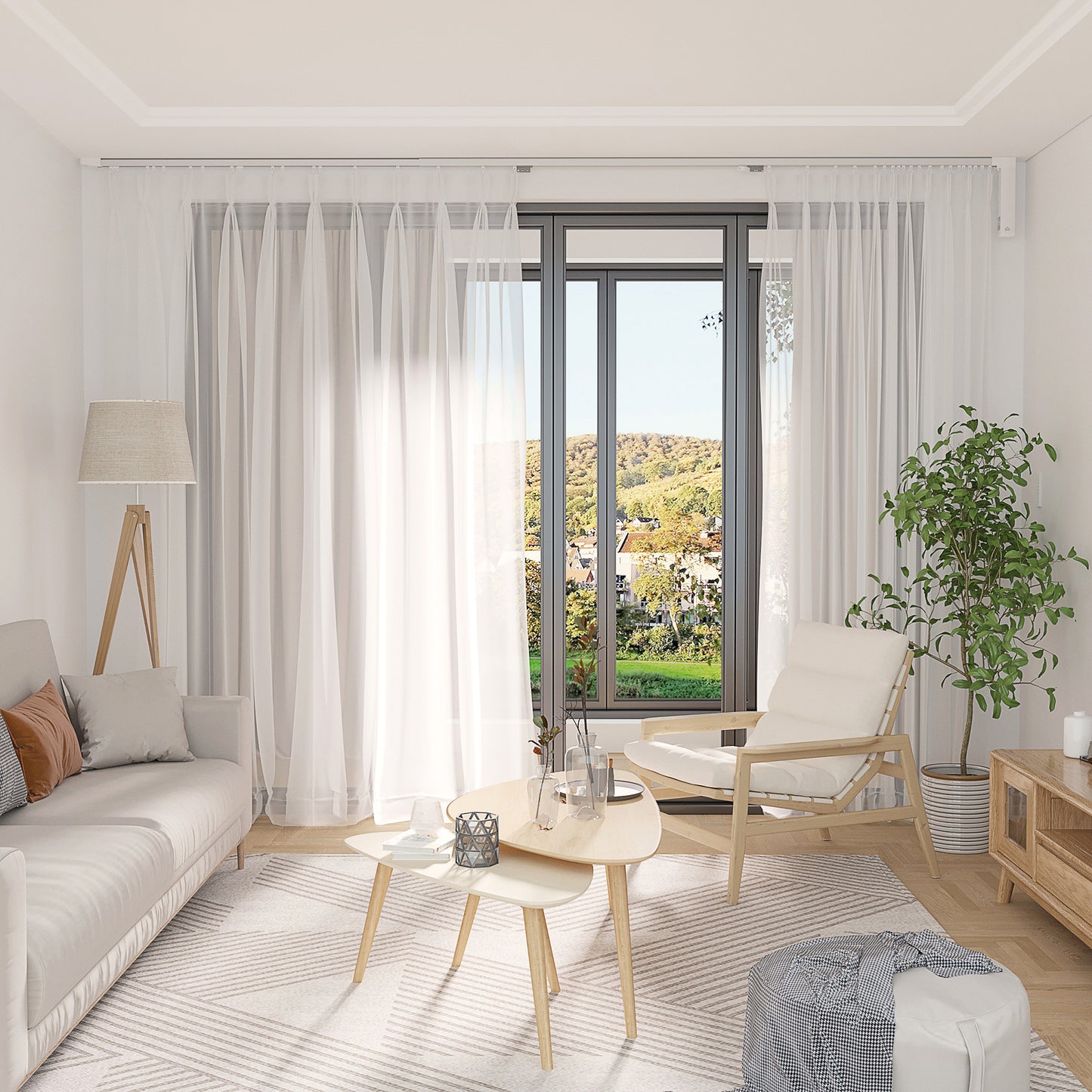 Automatic Smart Curtain System with Adjustable Track