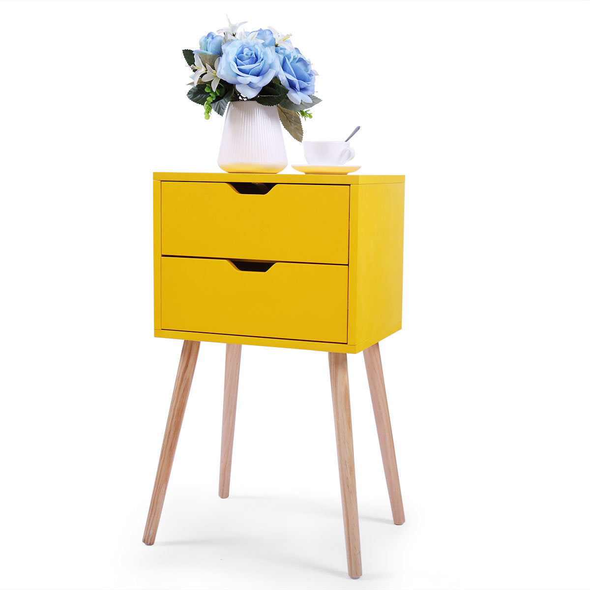 Modern Wooden Nightstand Set