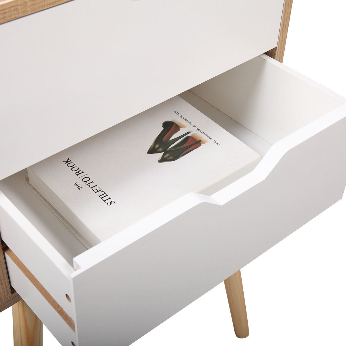 Modern Wooden Nightstand Set