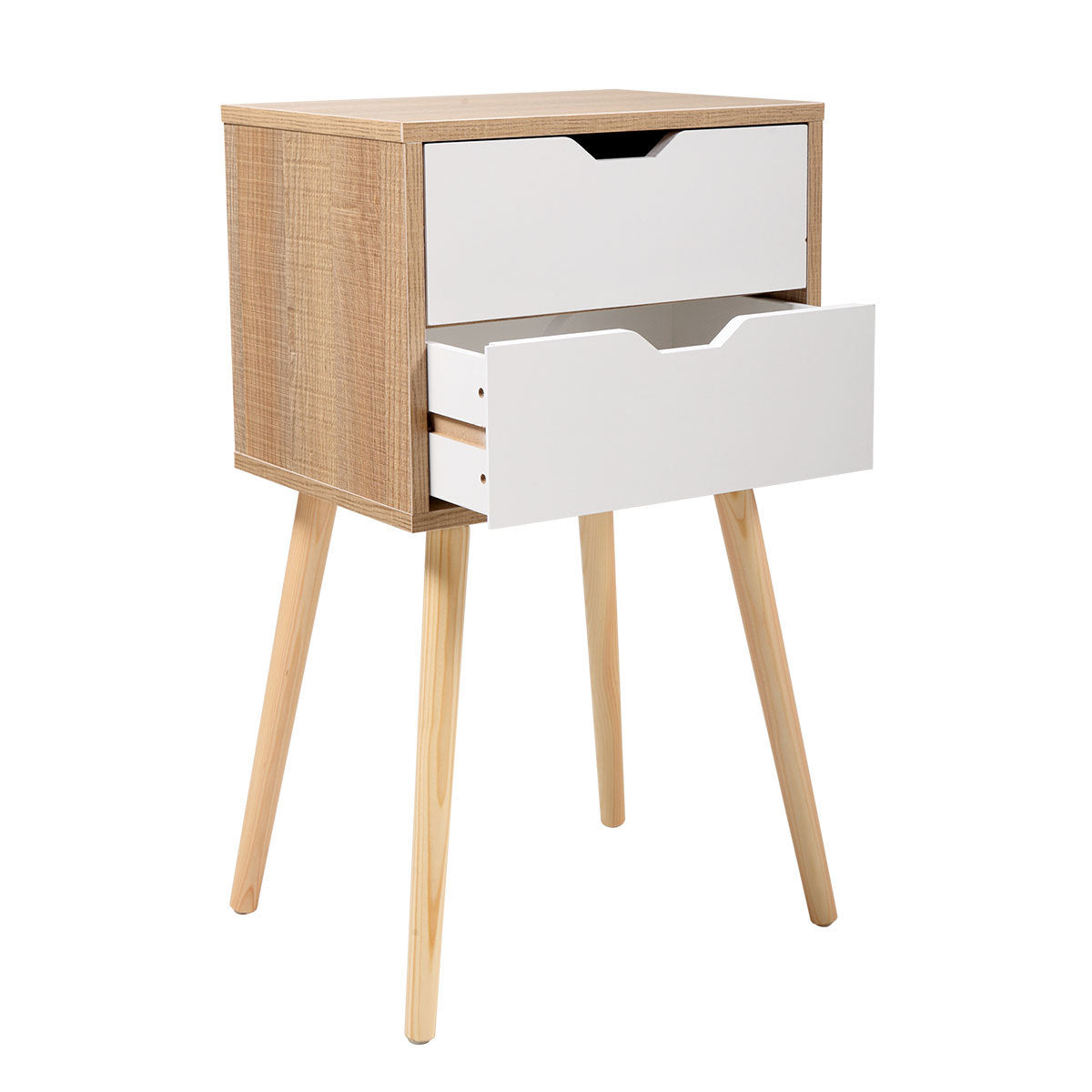 Modern Wooden Nightstand Set