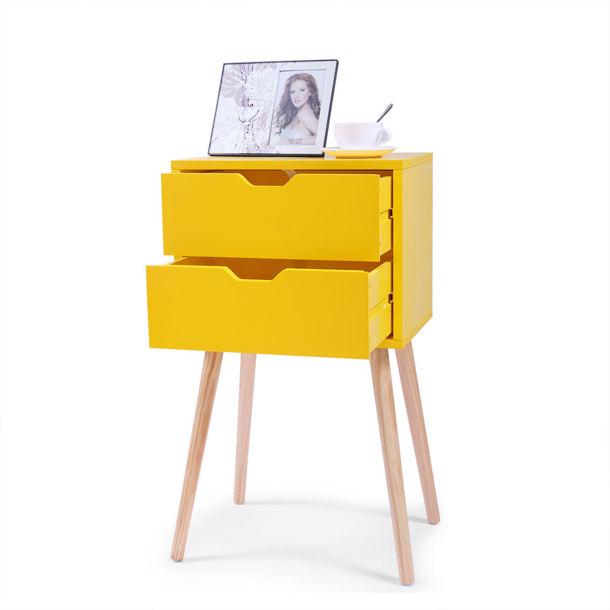 Modern Wooden Nightstand Set