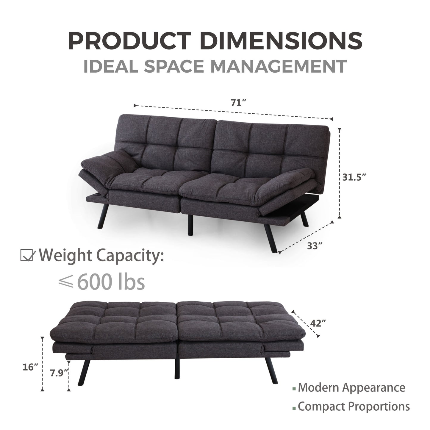 Modern Folding Sleeper Sofa