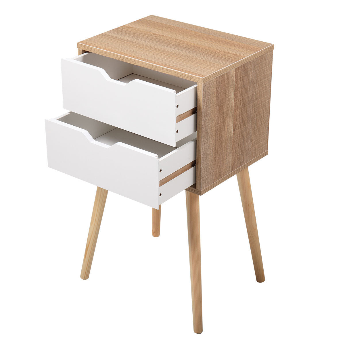 Modern Wooden Nightstand Set