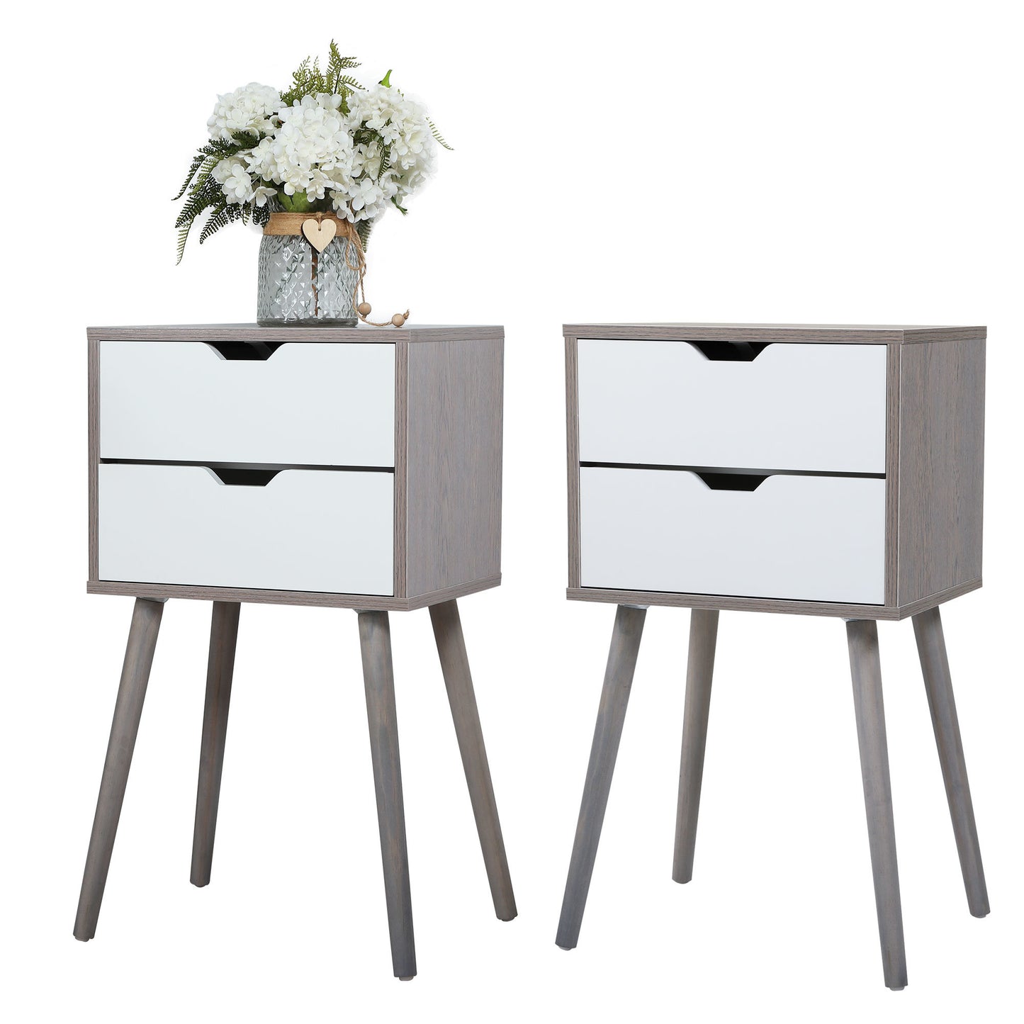 Modern Wooden Nightstand Set